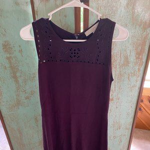 Loft Women's Dark Purple Dress Size 6 worn once!